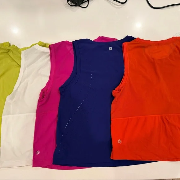 Set of 5 Athleta Cropped Workout Tank Tops XS/S - Picture 3 of 5